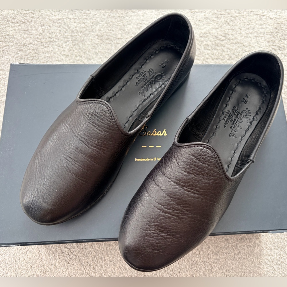 NWT Never Worn! Sabah Black Leather Women's Loafers